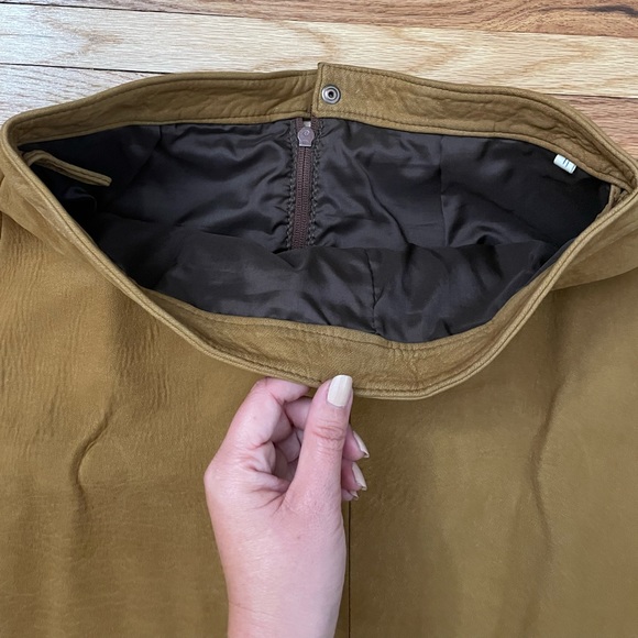 Vintage Tan Leather Skirt - Picture 12 of 13